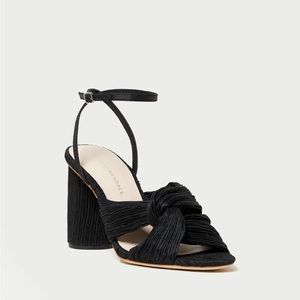 Loeffler Randall Reed Black Pleated Twist Heel